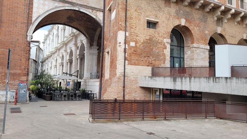The view of the Palladian Basilica and Marker from the street. Click for full size. The view of the Palladian Basilica and Marker from the street image. Click for full size.
