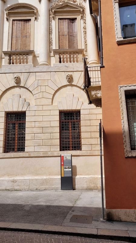 The Iseppo Porto Palace and Archaeology Marker in front of the Iseppo Palace image. Click for full size.