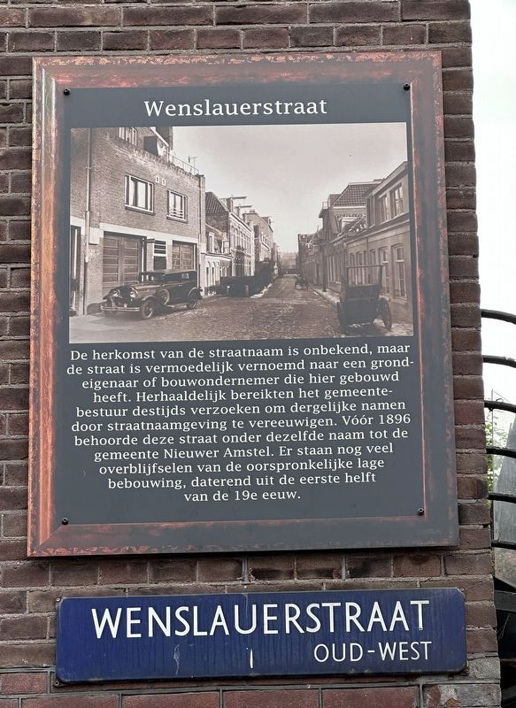 Wenslauerstraat / Wenslau Street Marker image. Click for full size.