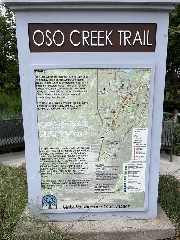 Oso Creek Trail Marker. Click for full size. Oso Creek Trail Marker image. Click for full size.