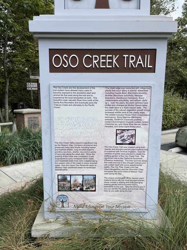 Oso Creek Trail Marker. Click for full size. Oso Creek Trail Marker image. Click for full size.