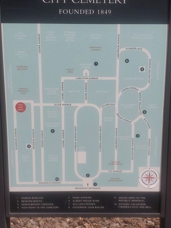 City Cemetery Map. Click for full size. City Cemetery Map image. Click for full size.
