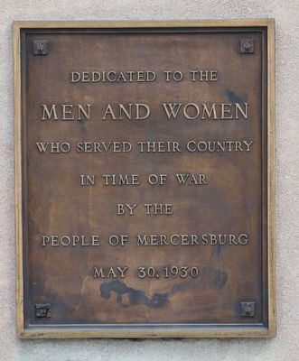 Mercersburg Veterans Memorial Marker. Click for full size. Mercersburg Veterans Memorial Marker image. Click for full size.