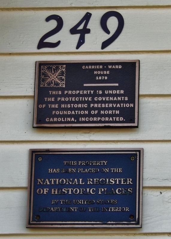 Carrier-Ward House Markers image. Click for full size.