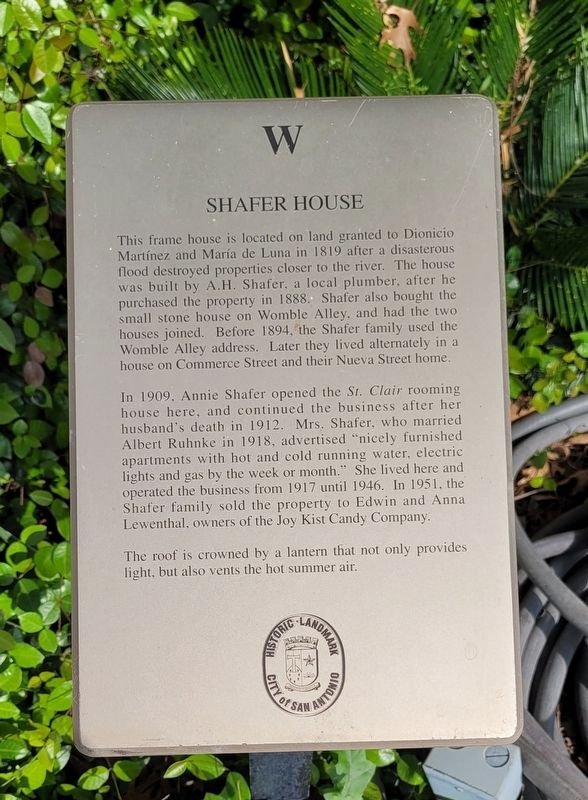Shafer House Marker image. Click for full size.