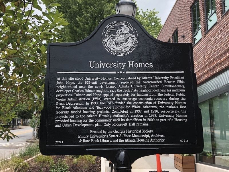 University Homes Marker image. Click for full size.