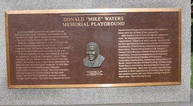 Donald "Mike" Waters Memorial Playground Marker image. Click for full size.