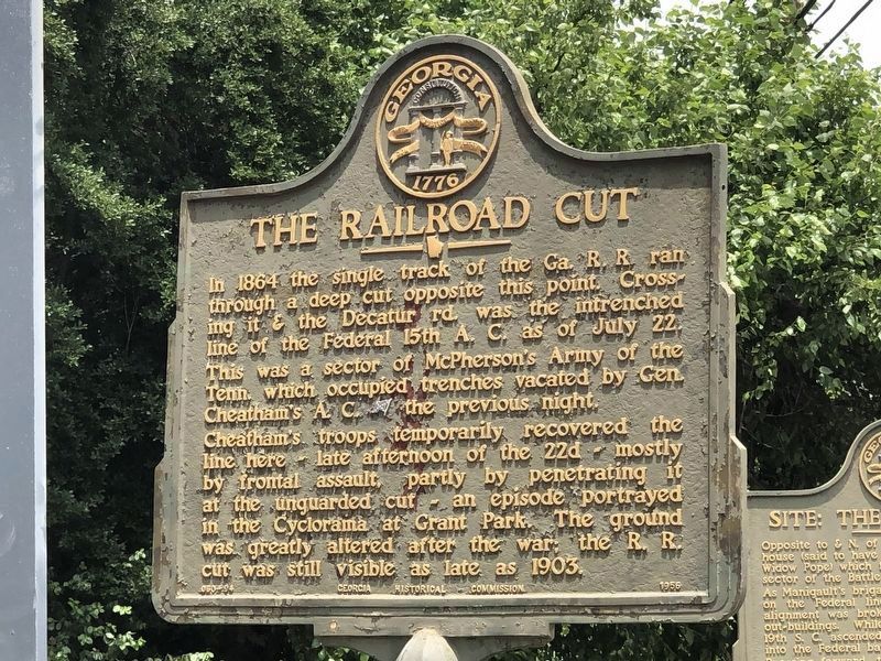 The Railroad Cut Marker (new location) image. Click for full size.
