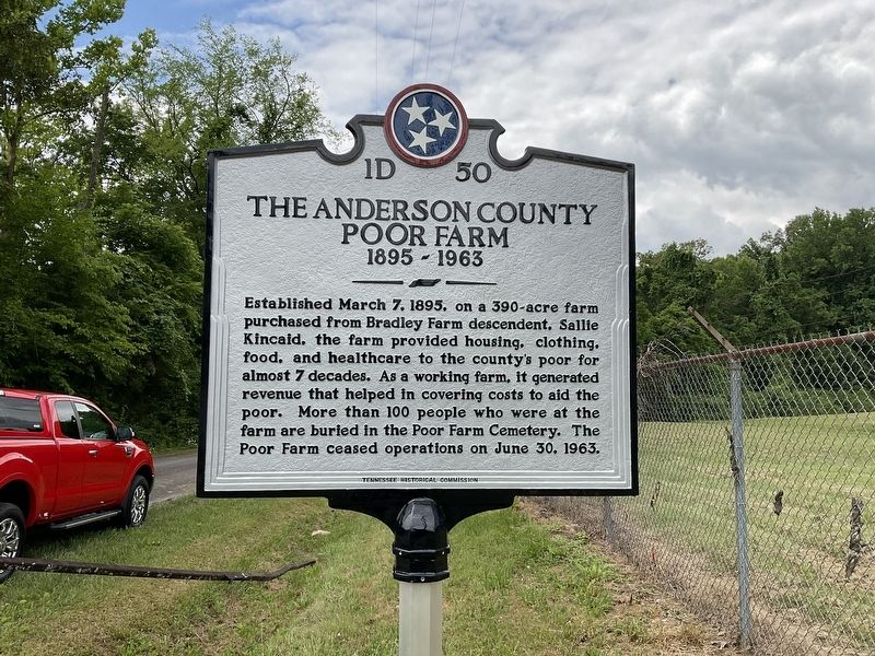 Anderson County Poor Farm Marker image. Click for full size.