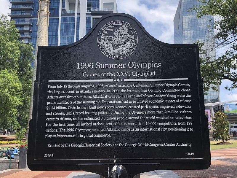 1996 Summer Olympics Marker image. Click for full size.