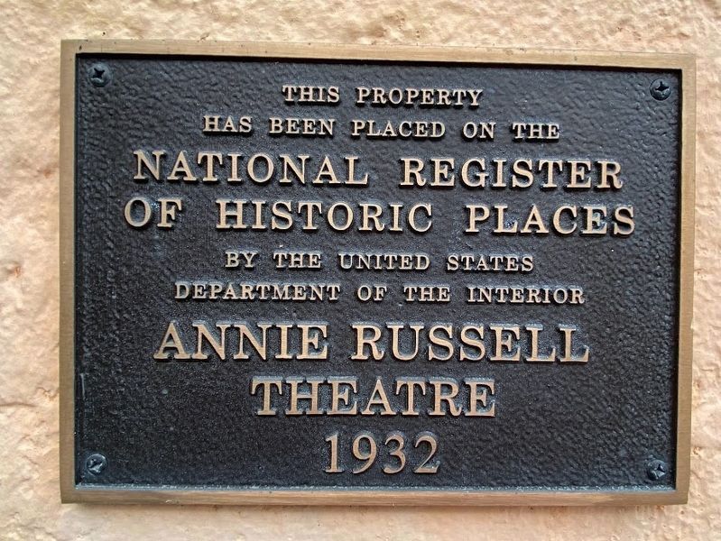 Annie Russell Theatre Marker image. Click for more information.