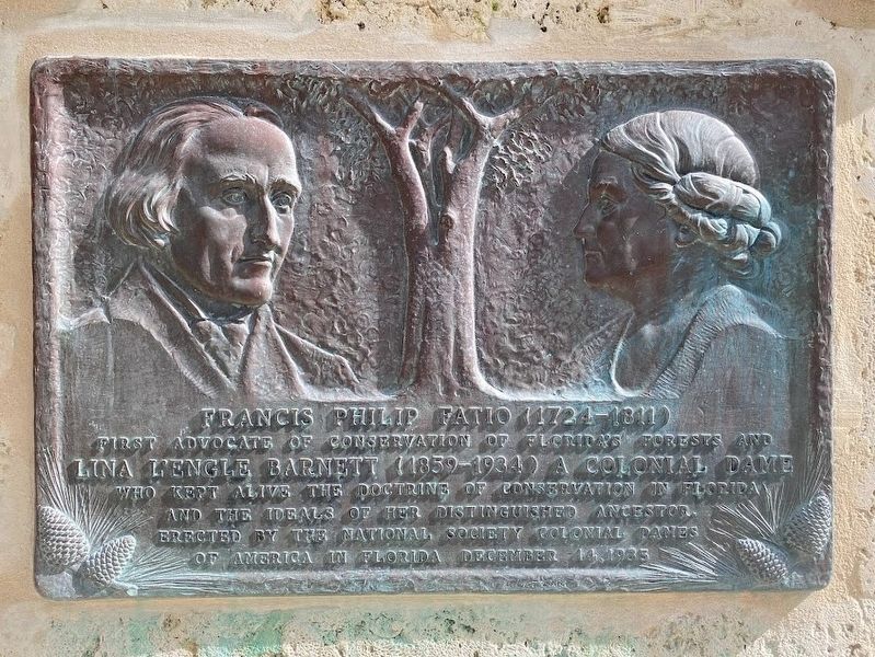 Francis Philip Fatio (1724-1811) and Lina L'Engle Barnett (1859-1934) Marker image. Click for full size.