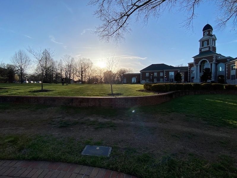 Former Site of Hughes Hall Marker. Click for full size. Former Site of Hughes Hall Marker image. Click for full size.