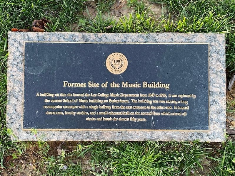 Former Site of the Music Building Marker image. Click for full size.
