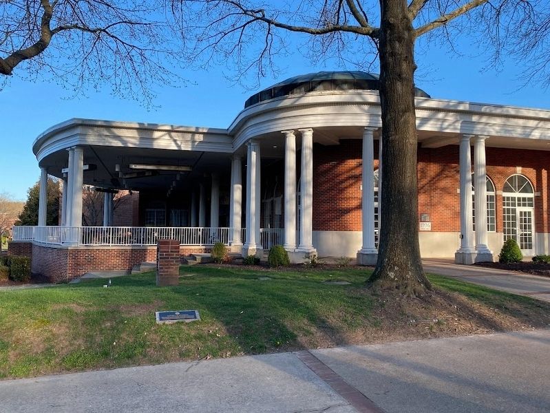 Former Site of the Old Auditorium Marker. Click for full size. Former Site of the Old Auditorium Marker image. Click for full size.