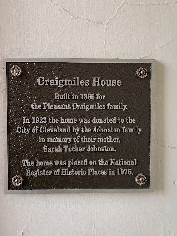 Craigmiles House Marker image. Click for full size.