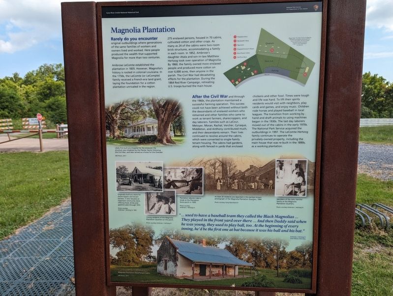 Magnolia Plantation Marker. Click for full size. Magnolia Plantation Marker image. Click for full size.
