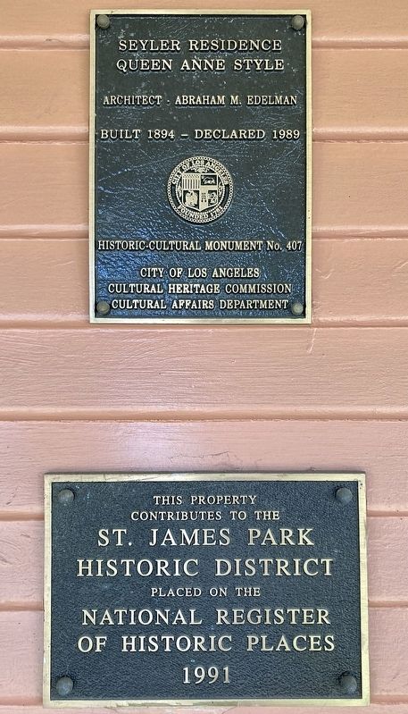 Seyler Residence Marker. Click for full size. Seyler Residence Marker image. Click for full size.