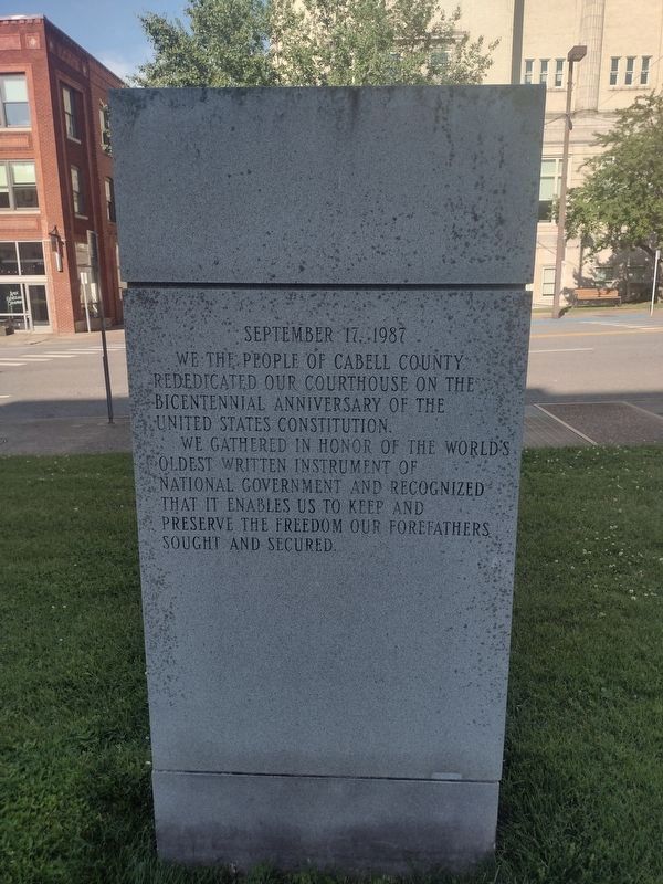 Cabell County Cavalcade Marker Reverse. Click for full size. Cabell County Cavalcade Marker Reverse image. Click for full size.
