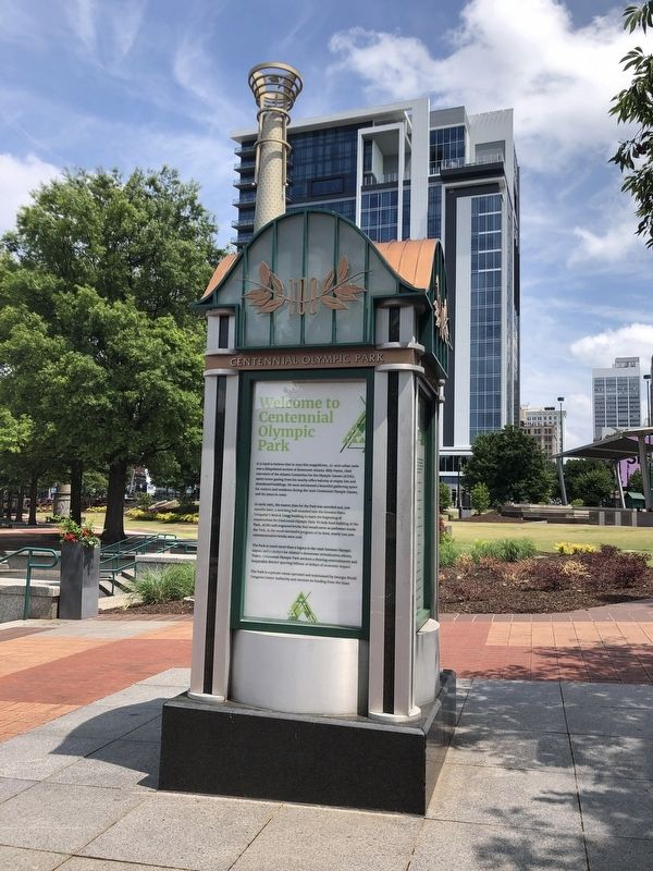 Welcome to Centennial Olympic Park Marker image. Click for full size.