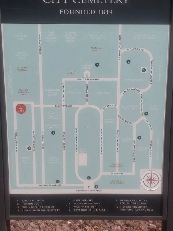 City Cemetery Map image. Click for full size.