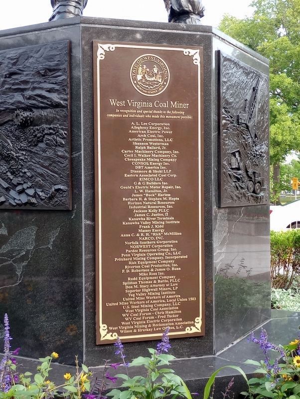 "The West Virginia Coal Miner" Dedicatory Marker image. Click for full size.