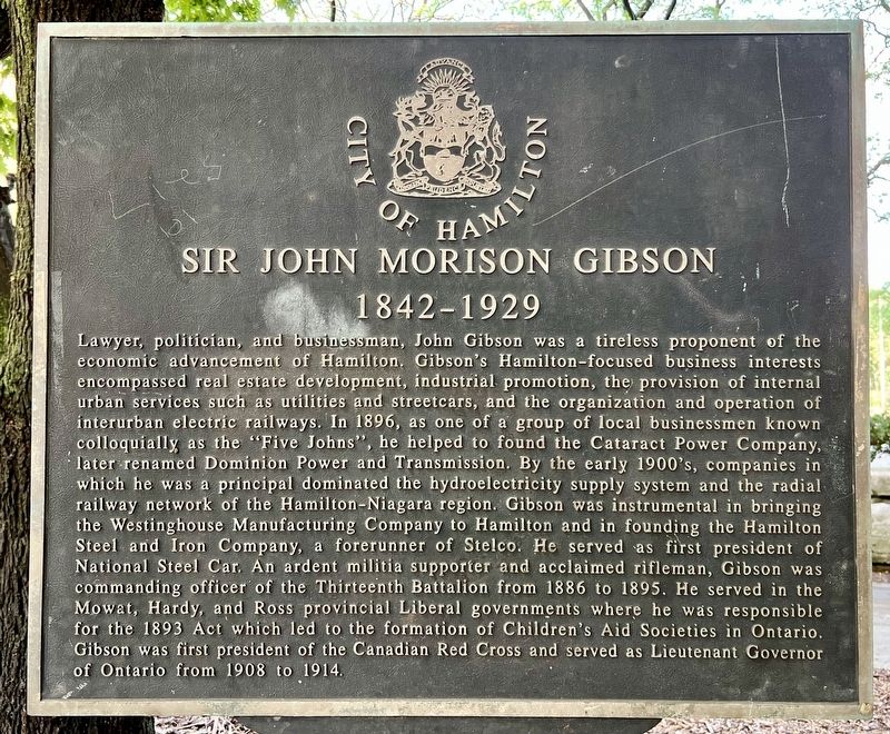 Sir John Morison Gibson Marker. Click for full size. Sir John Morison Gibson Marker image. Click for full size.