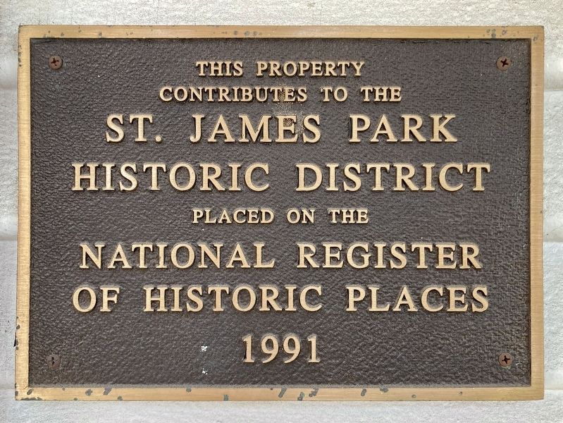 St. James Park Historic District Marker image. Click for full size.