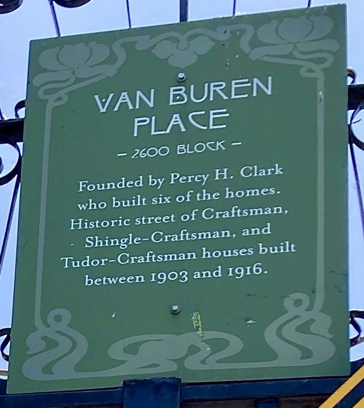 Van Buren Place Marker image. Click for full size.