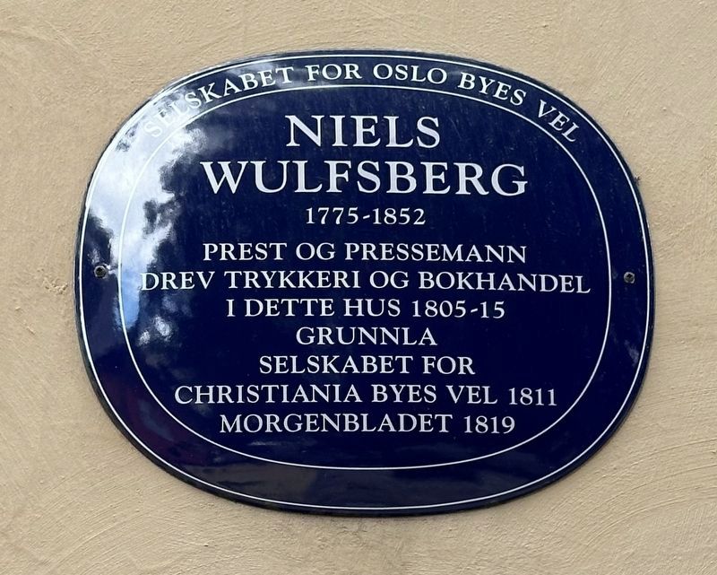 Niels Wulfsberg (1755-1852) Marker. Click for full size. Niels Wulfsberg (1755-1852) Marker image. Click for full size.