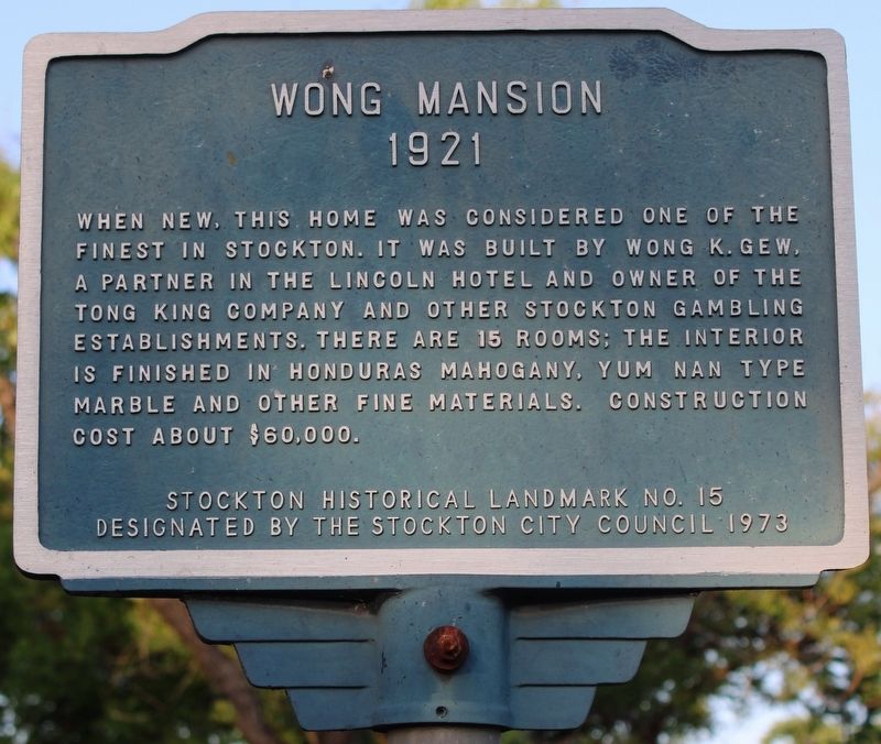 Wong Mansion Marker image. Click for full size.