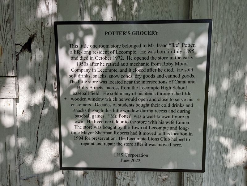 Potter's Grocery Marker image. Click for full size.