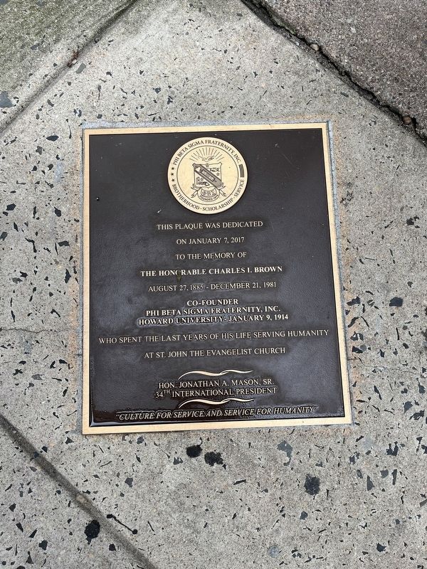 The Honorable Charles I. Brown Marker. Click for full size. The Honorable Charles I. Brown Marker image. Click for full size.