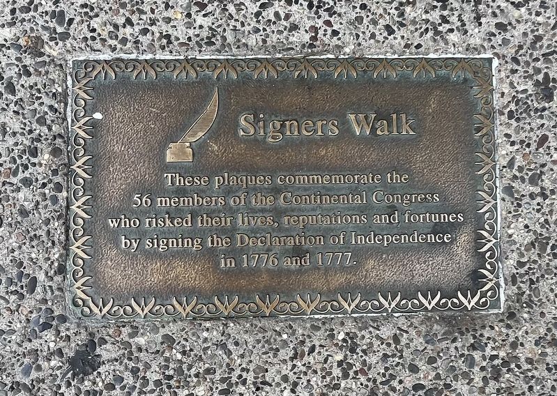 Signers Walk Marker image. Click for full size.