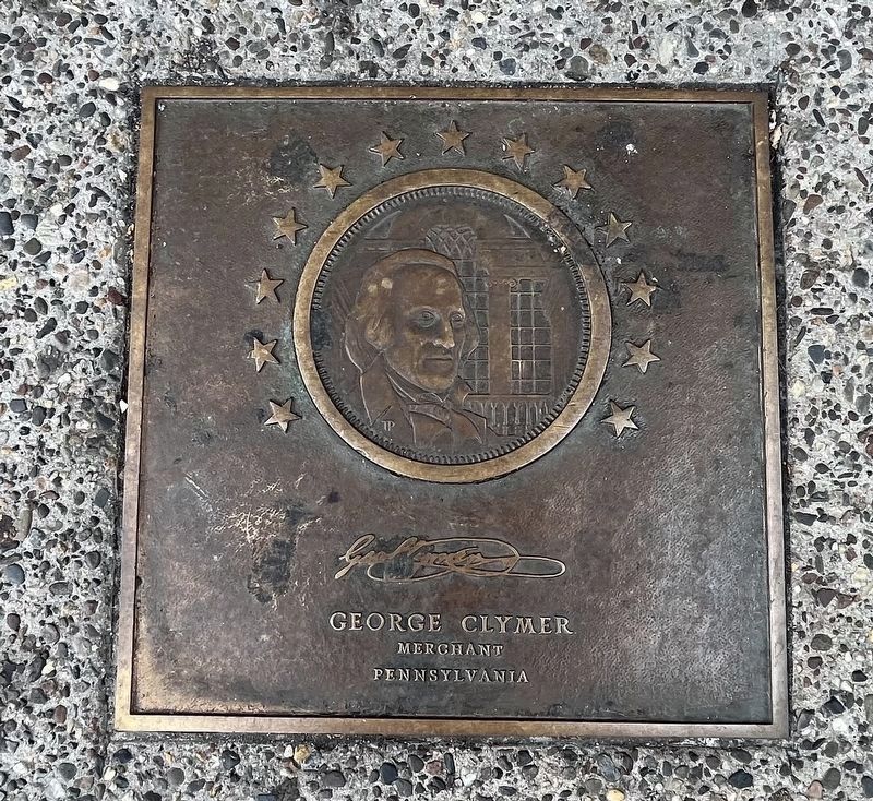George Clymer plaque image. Click for full size.