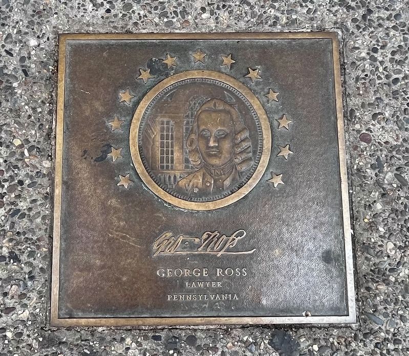 George Ross plaque image. Click for full size.