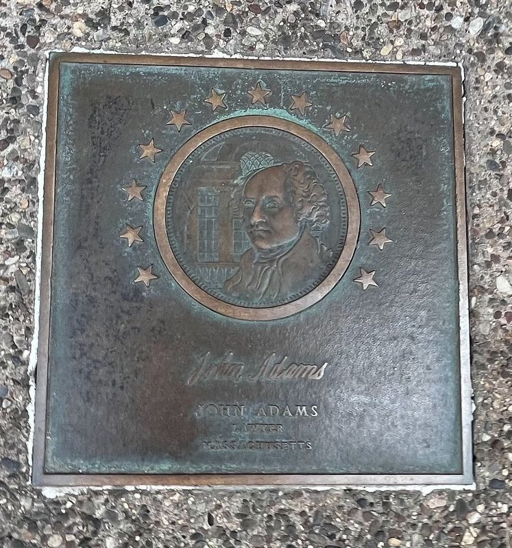 John Adams plaque image. Click for full size.