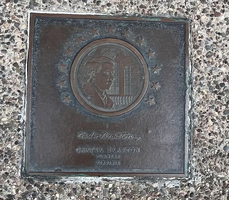 Carter Braxton plaque image. Click for full size.