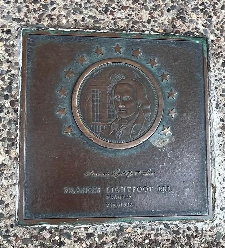 Francis Lightfoot Lee plaque image. Click for full size.
