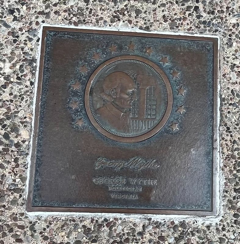 George Wythe plaque image. Click for full size.