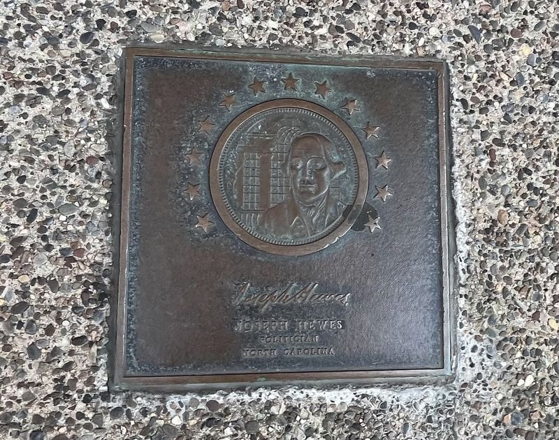 Joseph Hewes plaque image. Click for full size.
