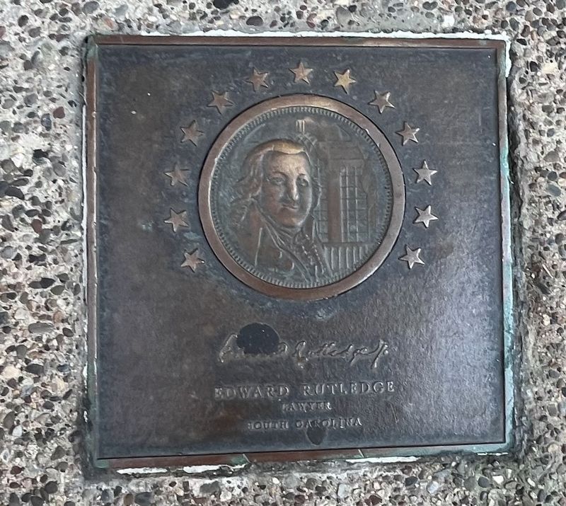 Edward Rutledge plaque image. Click for full size.