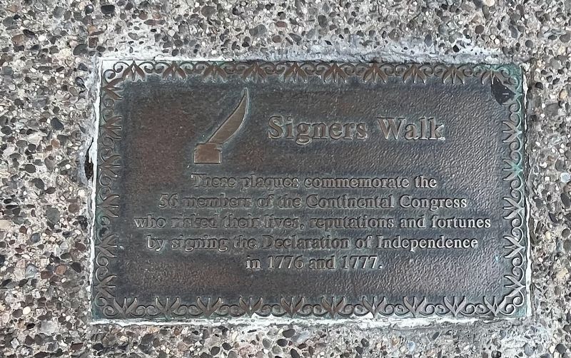 Signers Walk Marker image. Click for full size.