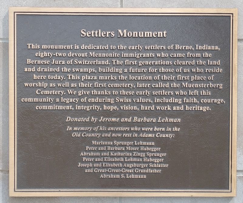 Settlers Monument Marker image. Click for full size.