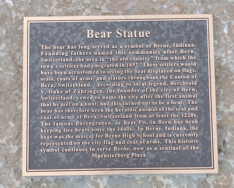 Bear Statue Marker image. Click for full size.