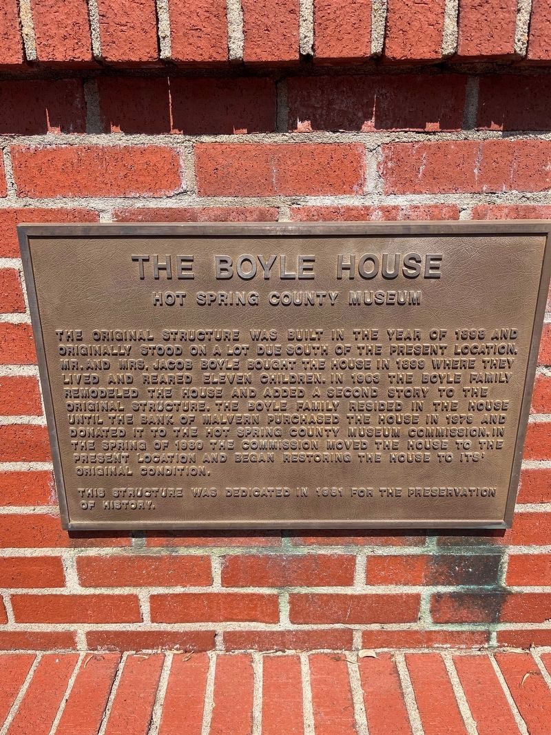 The Boyle House Marker image. Click for full size.