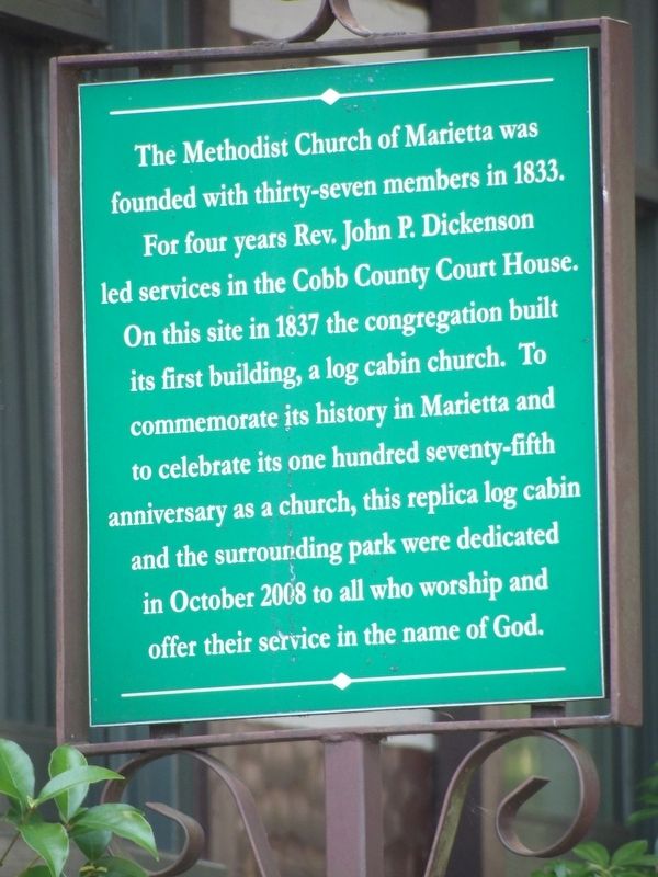 Methodist Church of Marietta Marker image. Click for full size.