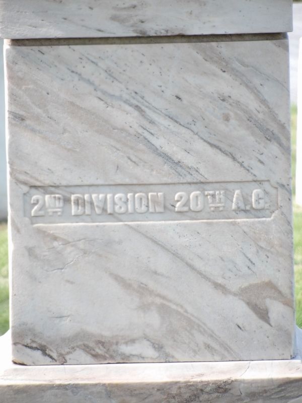 20th Army Corps Monument closeup image. Click for full size.