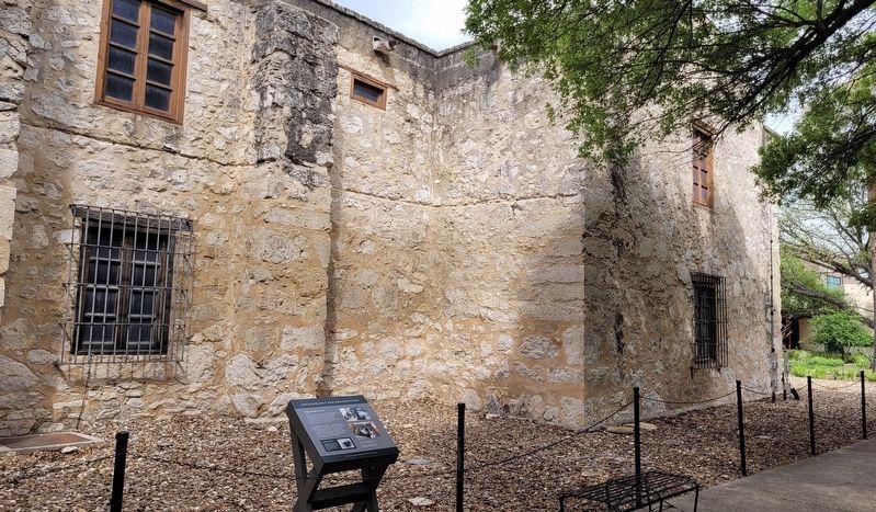 The view of the Digging Back in Time Marker along the south wall of the Alamo image. Click for full size.
