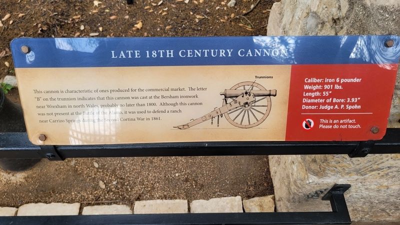 Late 18th Century Cannon Marker image. Click for full size.